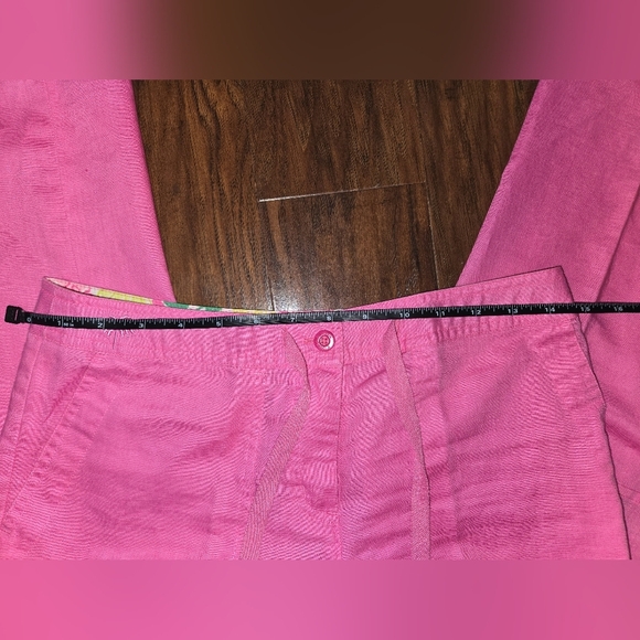 Lilly Pulitzer Vintage Pink Cotton Linen Blend Cargo Pants XS - Picture 7 of 12